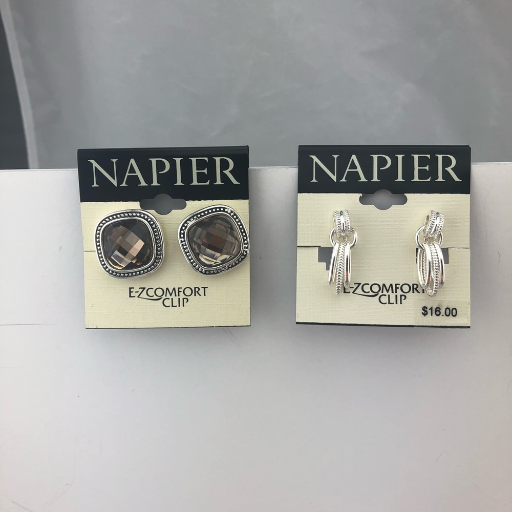 Napier Clip on Earrings Nwt